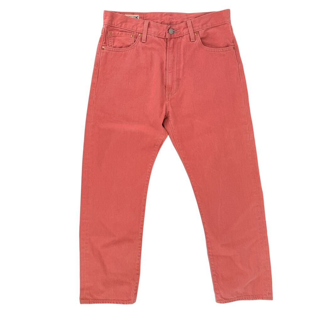 Levi's Premium 551Z  Jeans Mens Sz 30 Coral Pink Straight Denim Pants